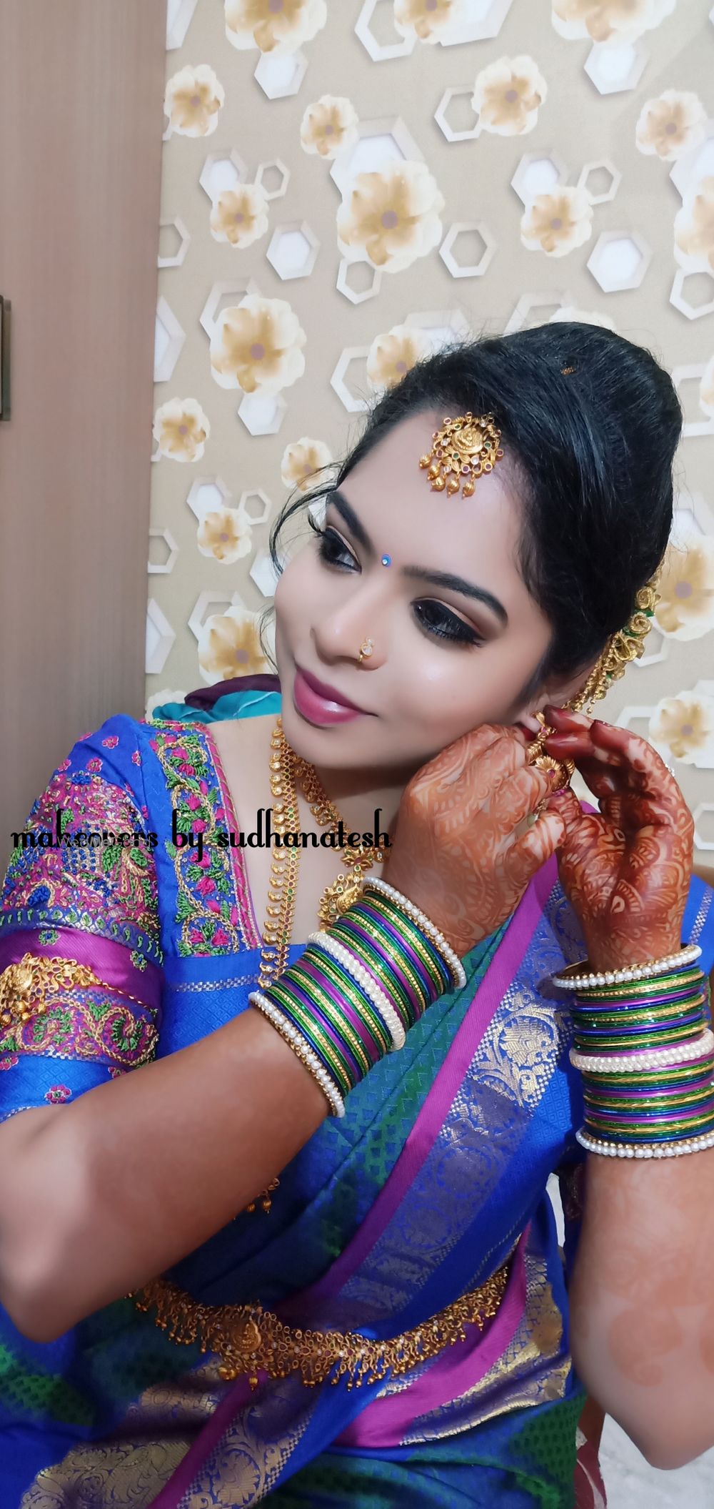 Photo From Amrutha 's Engagement Look - By Makeovers by Sudhanatesh