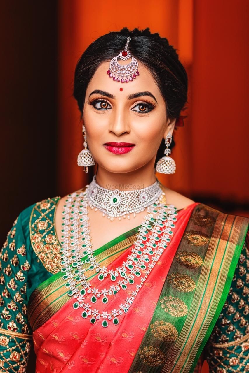 Photo of A bride wearing exquisite silver jewelery