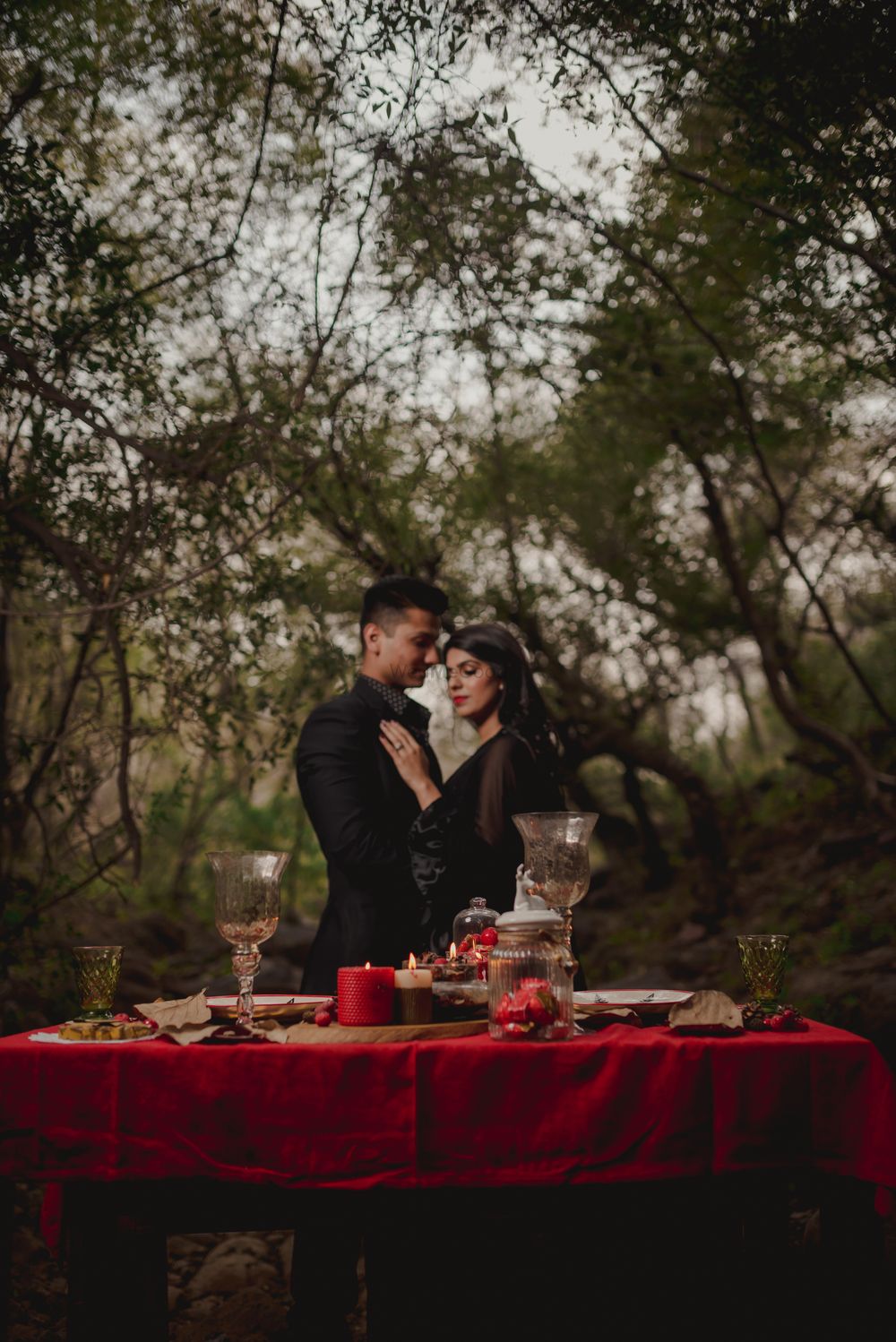 Photo of Forest picnic pre wedding shoot
