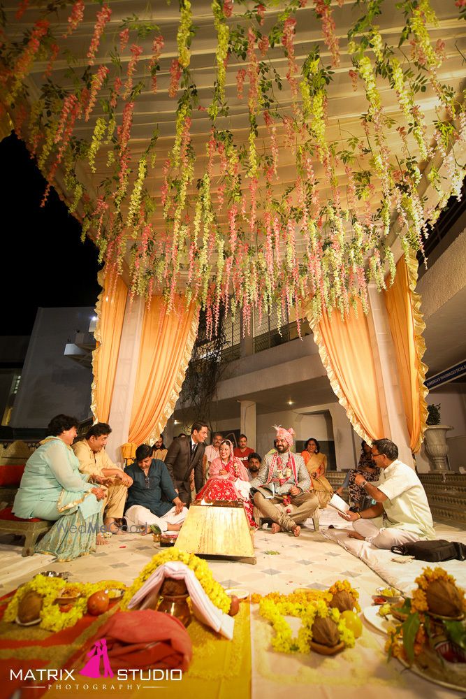 Photo of Floral mandap ceiling