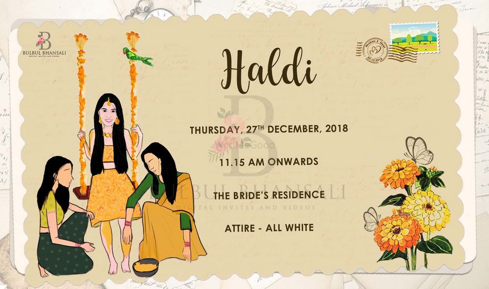 Photo From Post Card theme invite - By Bulbul Bhansali - Digital Invites and Videos
