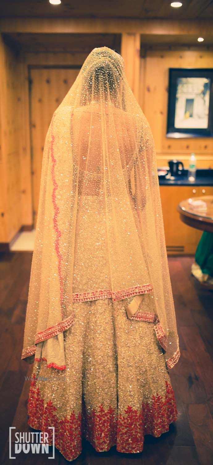 Photo of Gold bridal lehenga