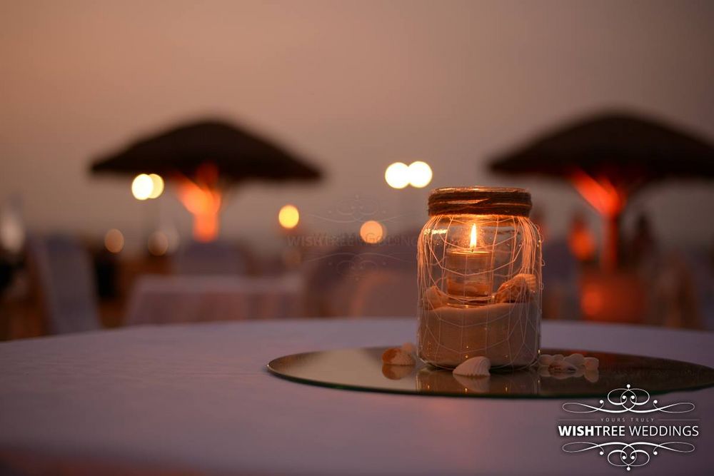 Photo of mason jar with candles inside
