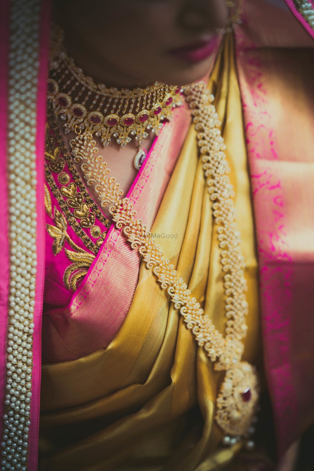 Photo of Dainty South Indian gold jewellery.
