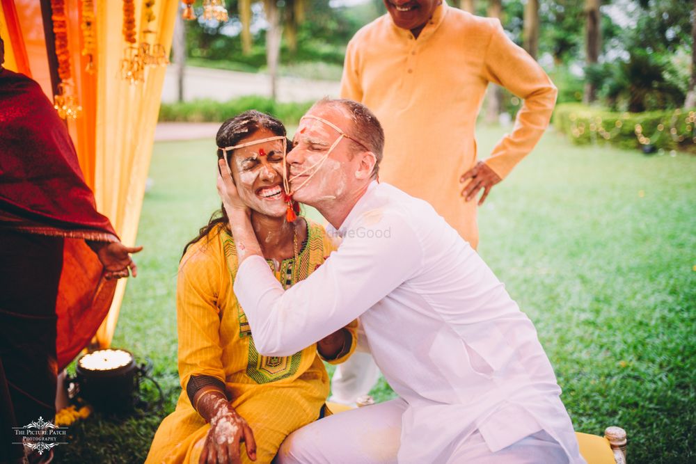 Photo of An adorable couple shot at their haldi ceremony!