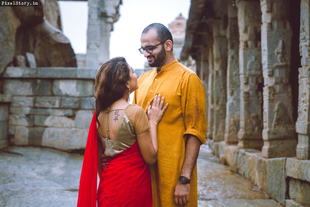 Photo From Indian culture inspired Pre-wedding shoot at Lepakshi Temple - By Pixelstory.in