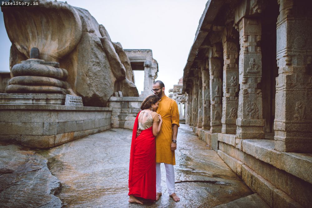 Photo From Indian culture inspired Pre-wedding shoot at Lepakshi Temple - By Pixelstory.in