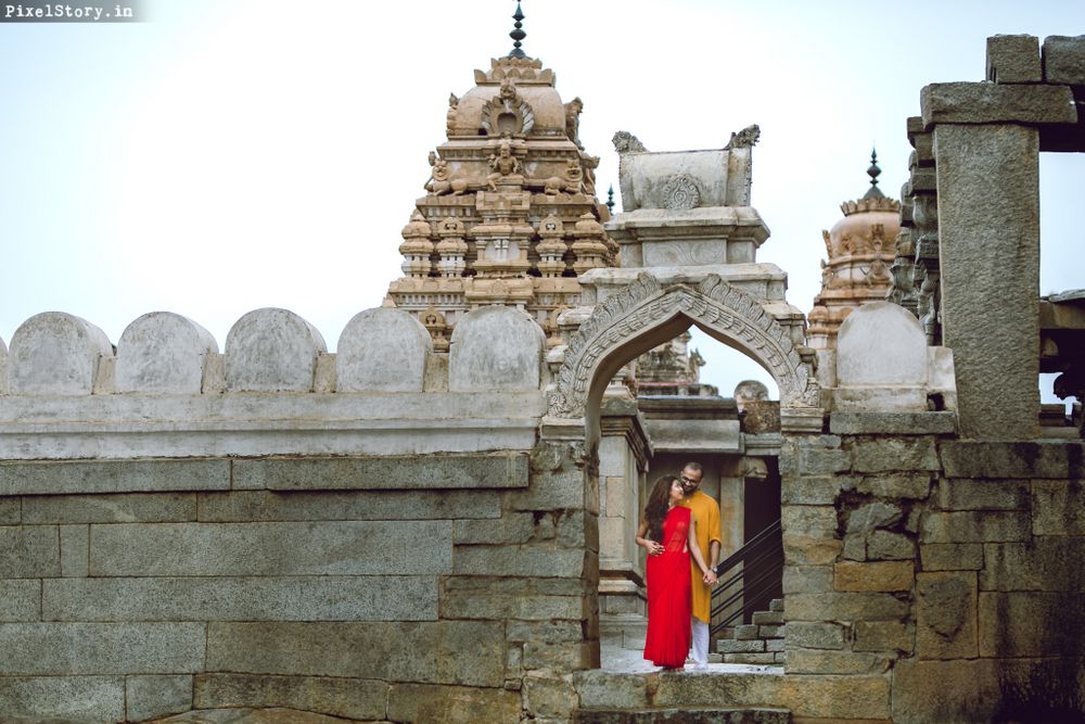 Photo From Indian culture inspired Pre-wedding shoot at Lepakshi Temple - By Pixelstory.in