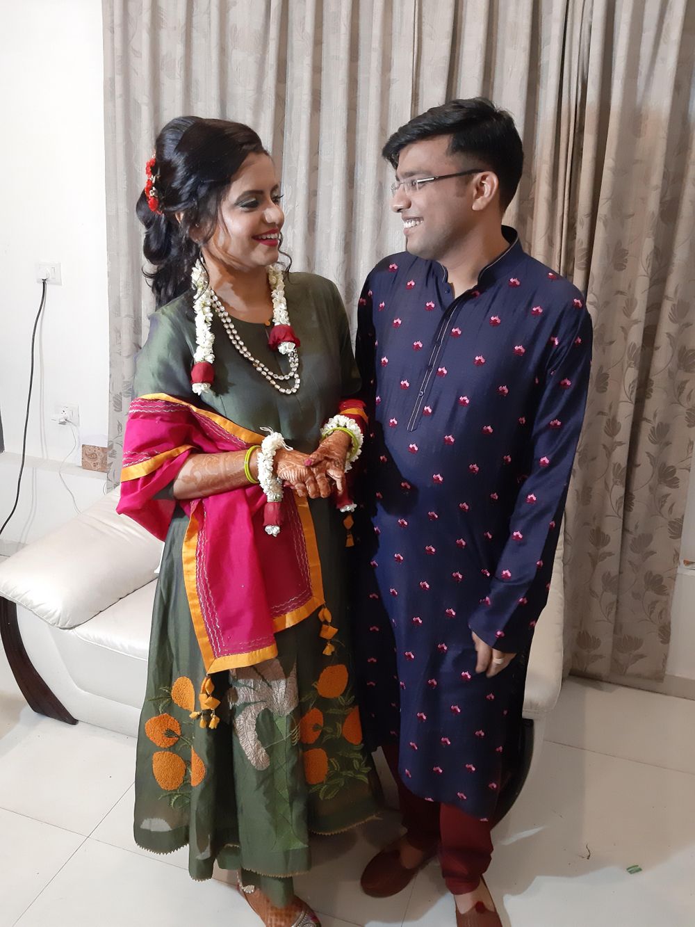 Photo From Aishwarya Engagement & Mehndi look - By SKS Makeovers