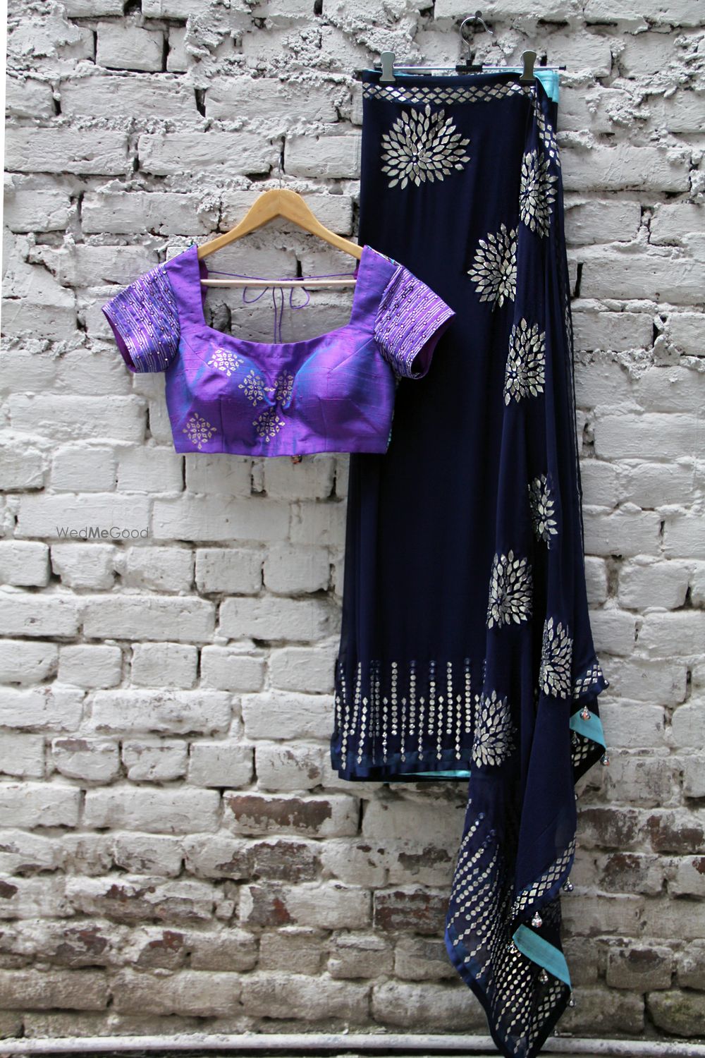 Photo of purple shot silk blouse