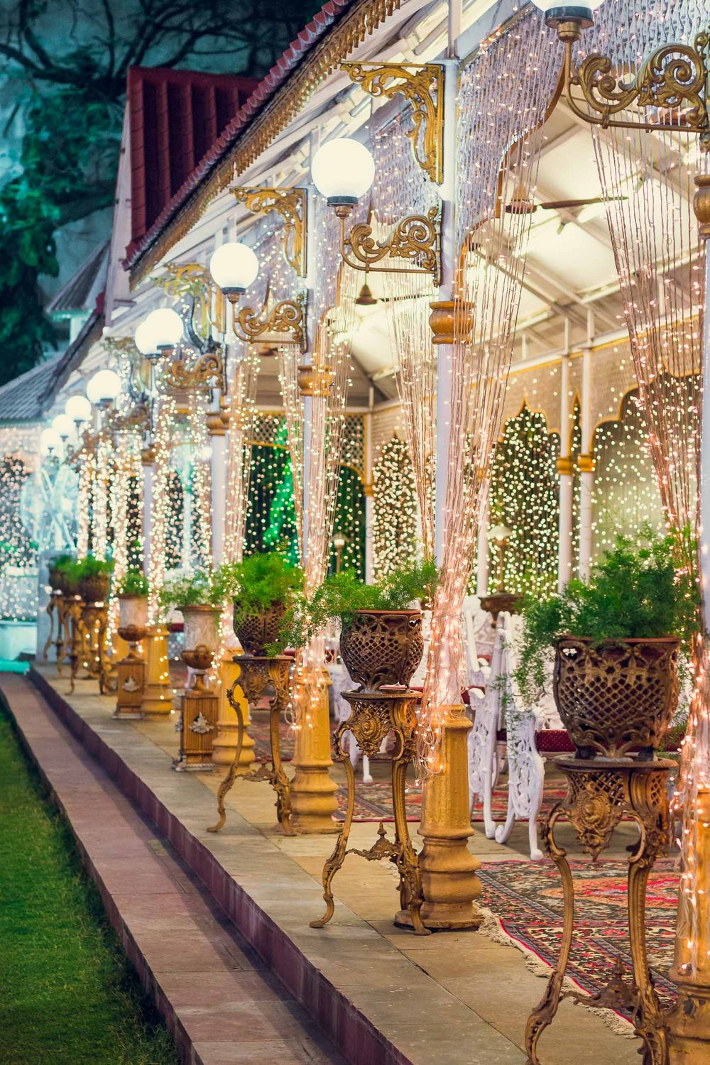 Photo of Outdoor Decor with Fairy Lights and Bulbs