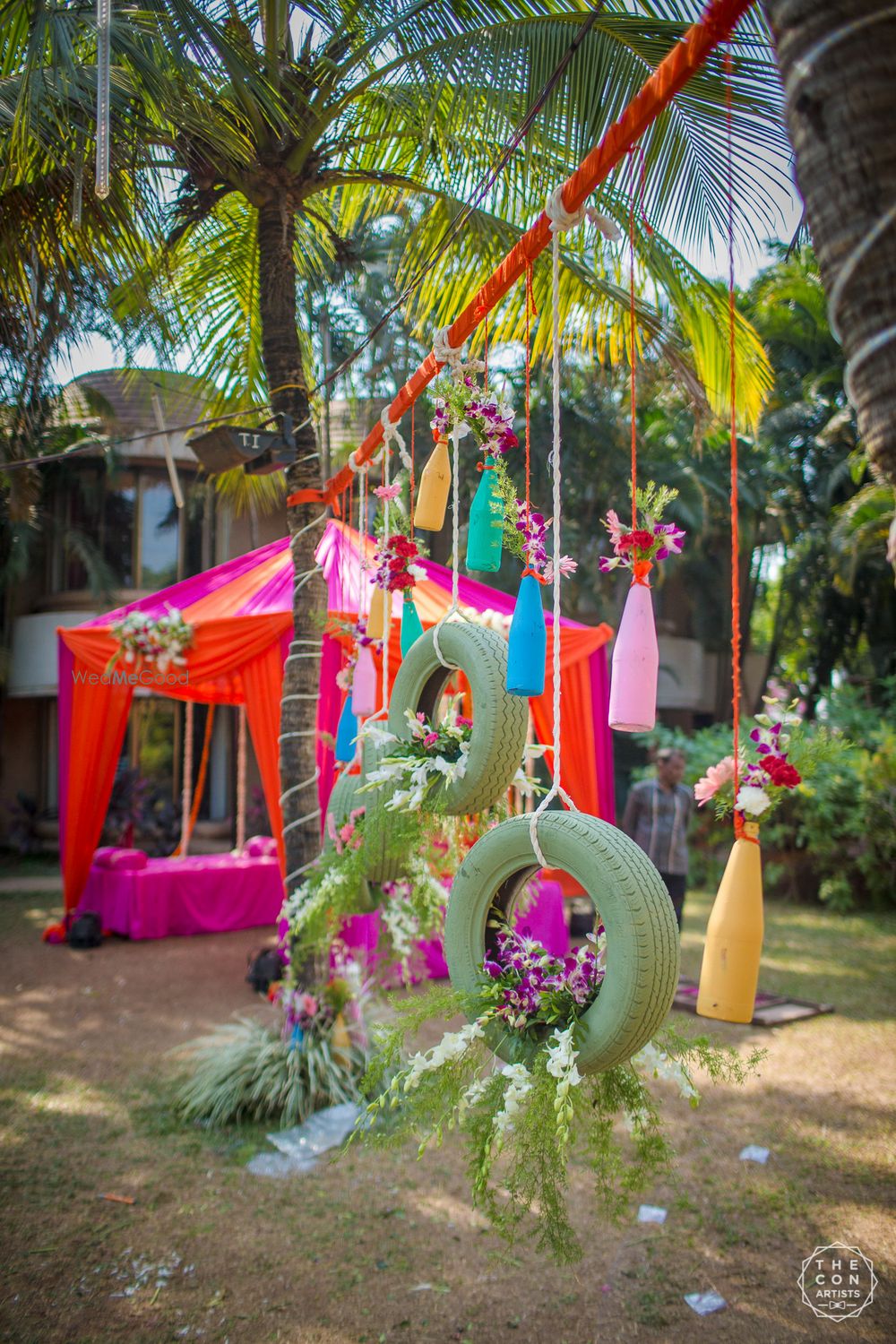 Photo of Funky Photobooth with tyres and bottles