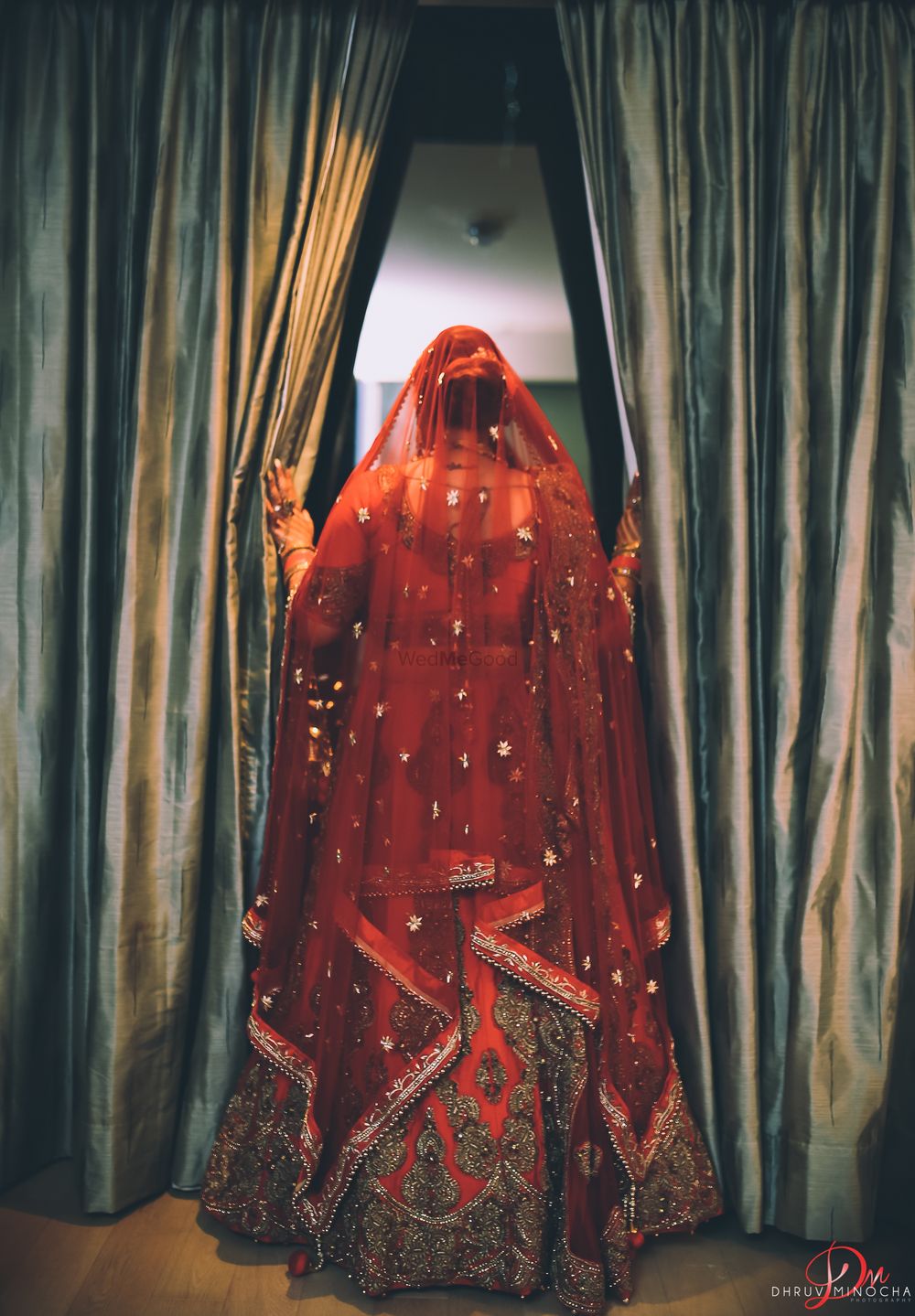 Photo of red bridal lehenga