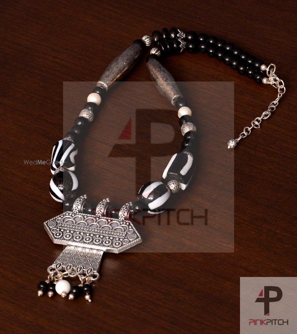 Photo From Designer Necklace with German Silver Pendant and Semi precious Beads - By Pink Pitch