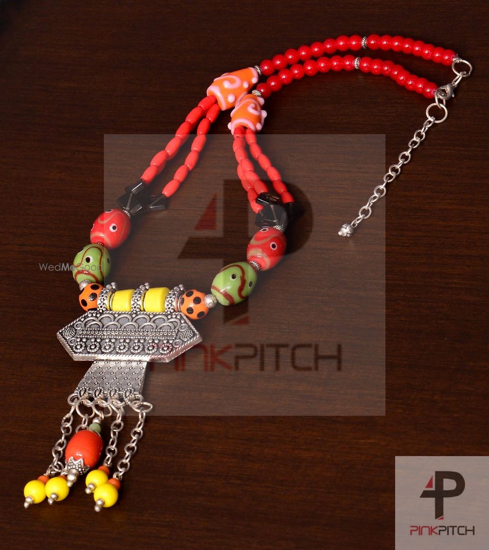 Photo From Designer Necklace with German Silver Pendant and Semi precious Beads - By Pink Pitch