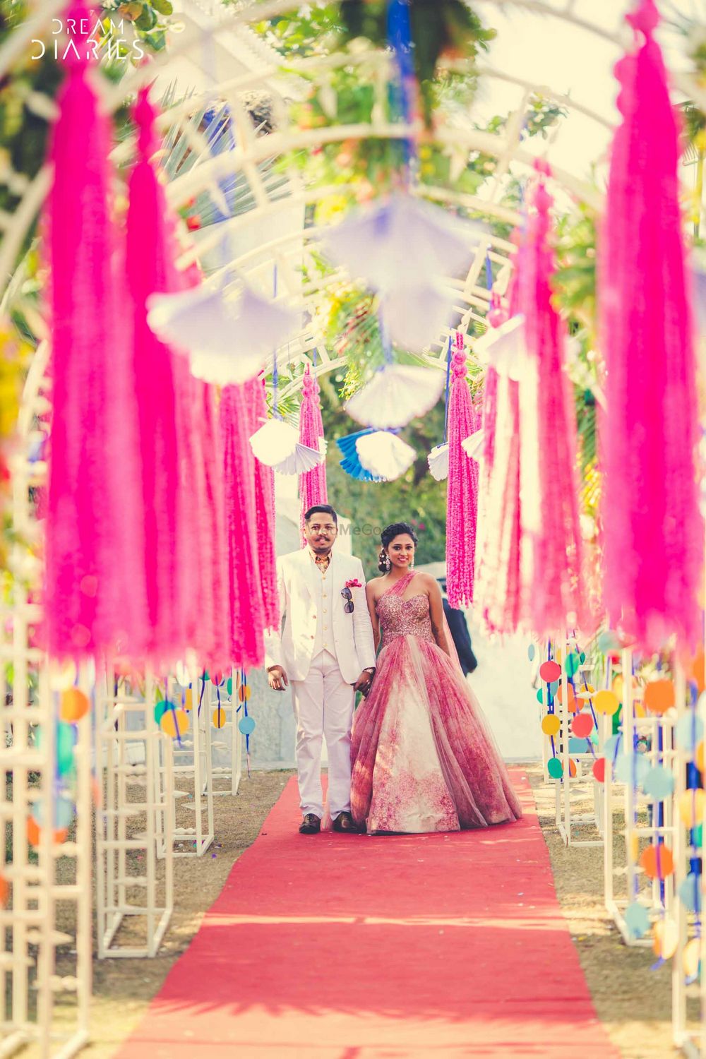 Photo of Pink and White Outdoor Decor