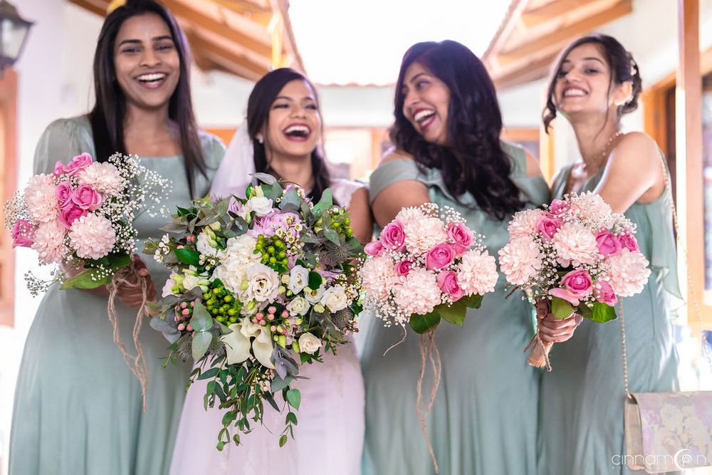 Photo of A fun and full of happiness Christian bride with bridesmaids!