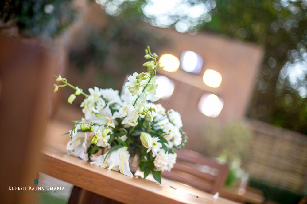 Photo of White Floral Table Centerpieces