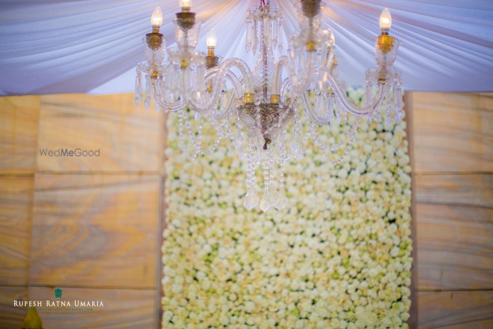 Photo of Yellow and White Floral Backdrop