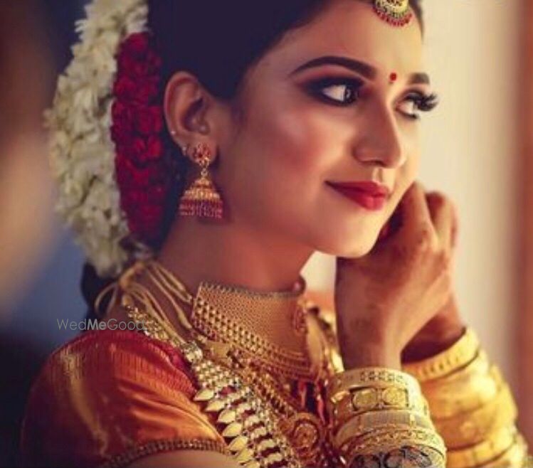 Photo From gold nd red South Indian look  - By 9C Glam