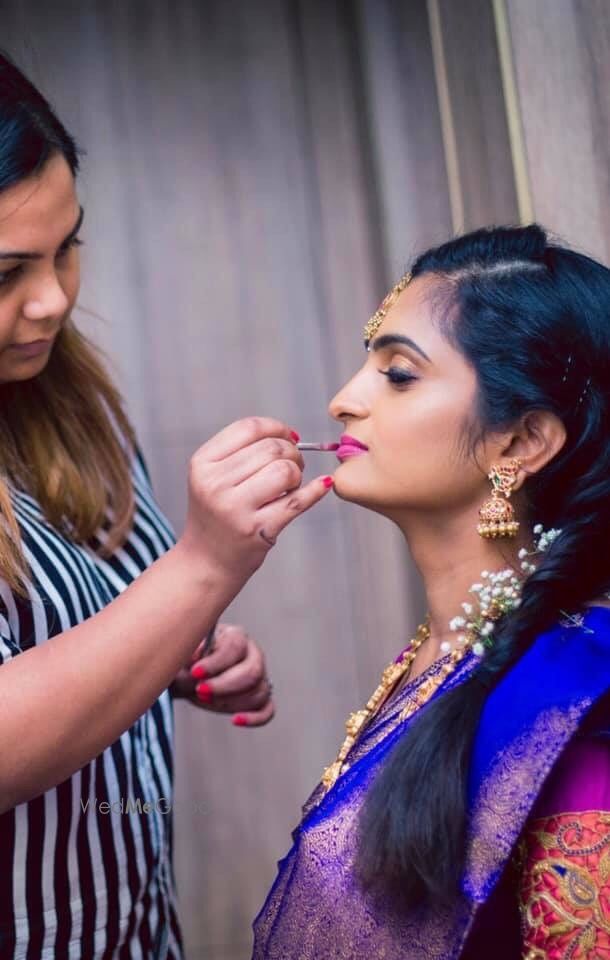 Photo From Indu (South Indian Engagement bride) - By Monika Dey Makeup and Hair