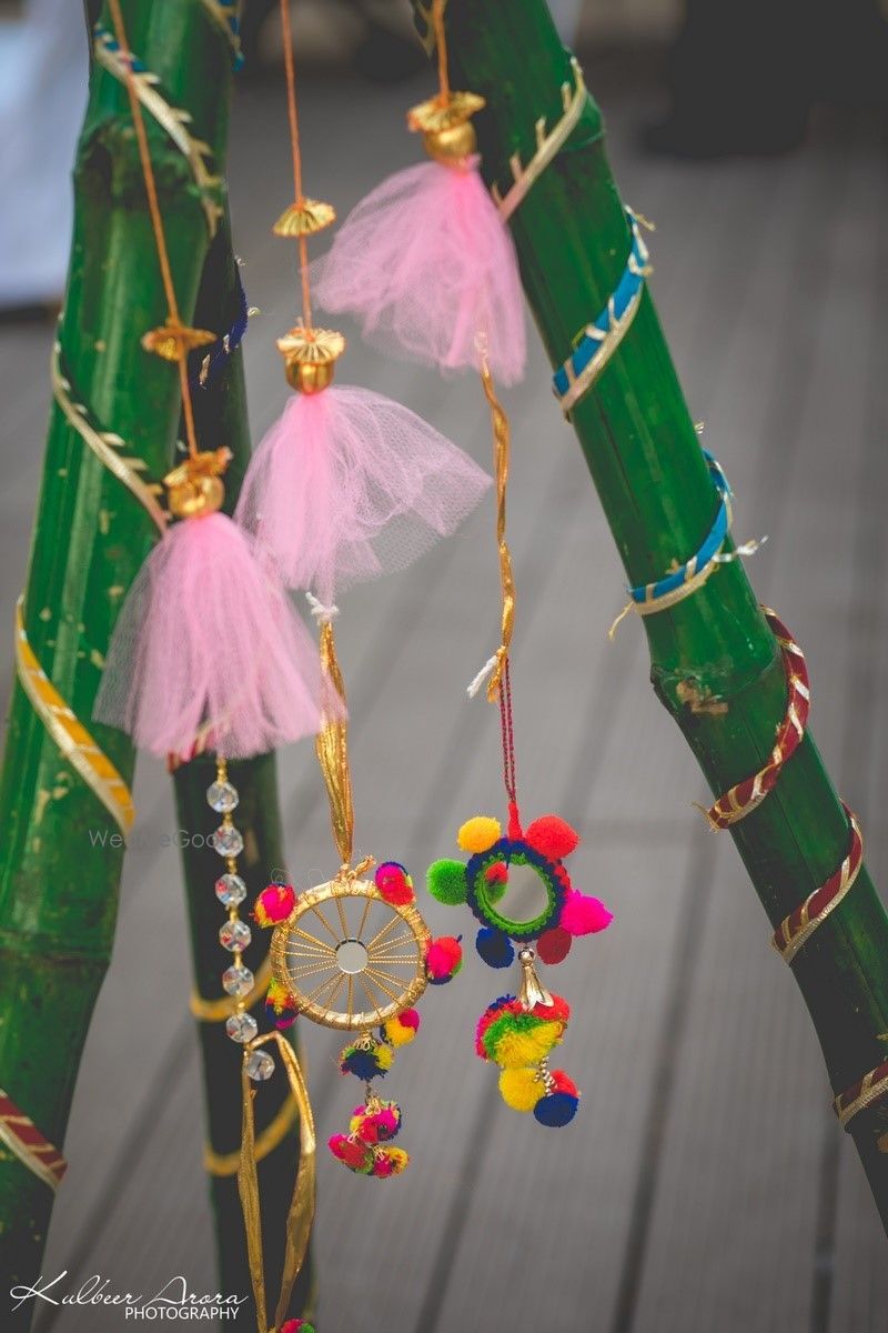 Photo of Gota tassels in decor for mehendi