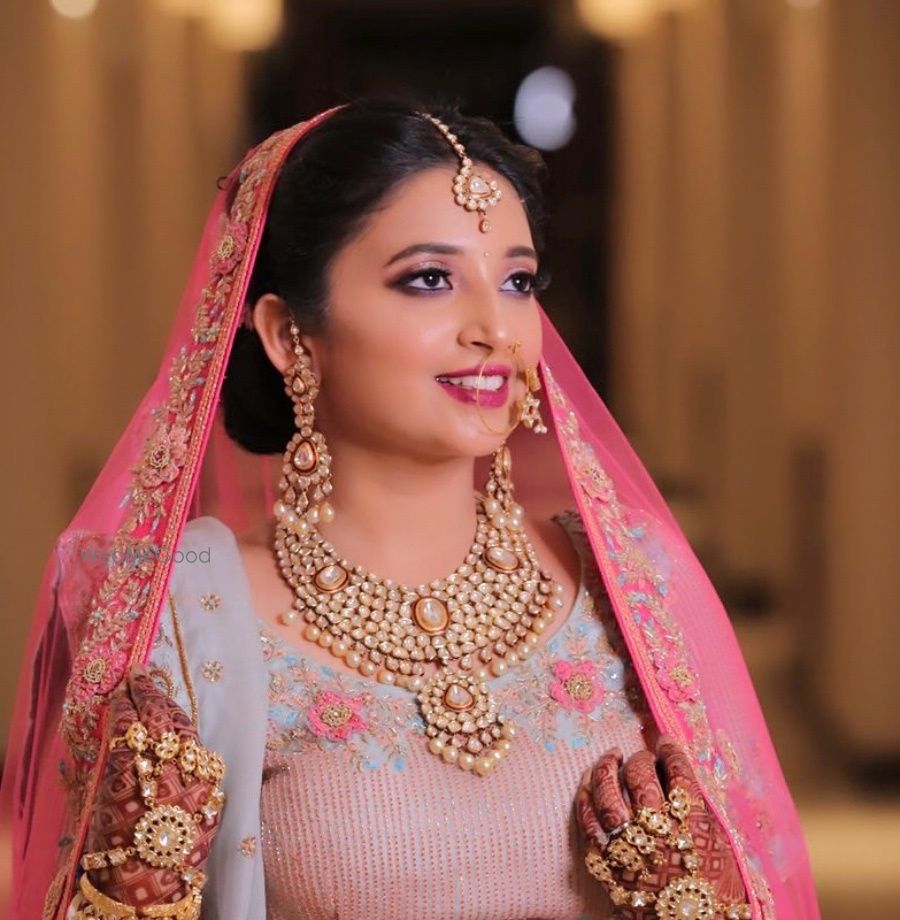 Photo From Bride Sakshi in a Pastel blue lehenga  - By Nidhi Tiwari Talwar Makeup Artist