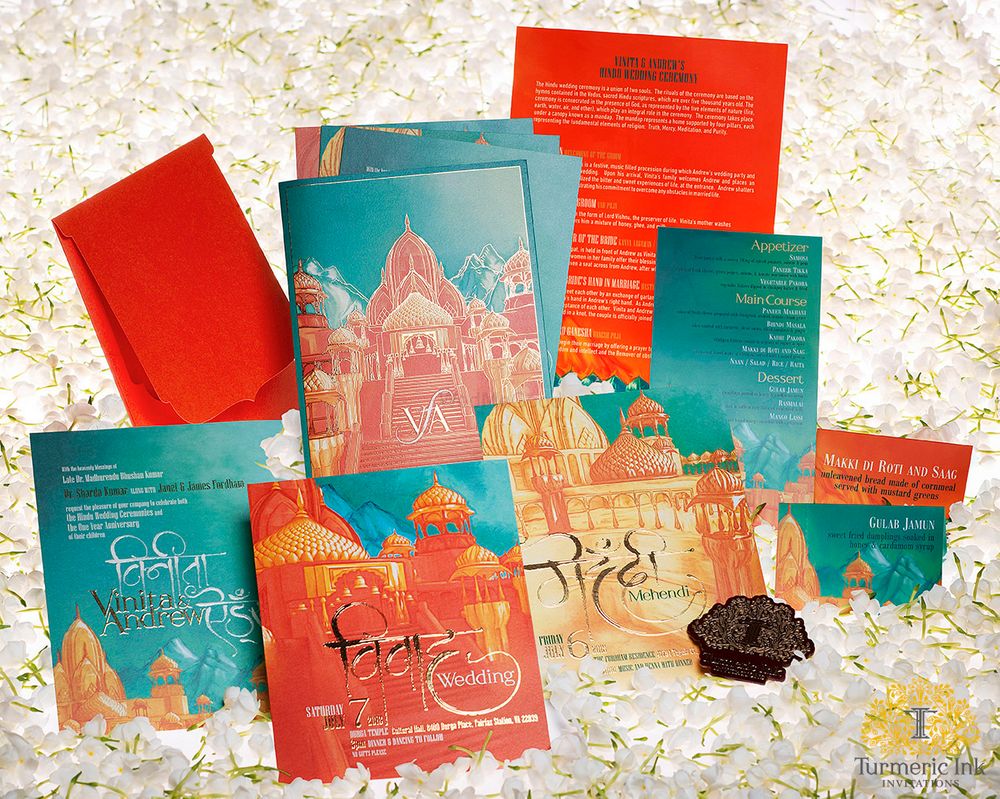 Photo From VINITA & ANDREW - By Turmeric Ink Invitations and Stationery