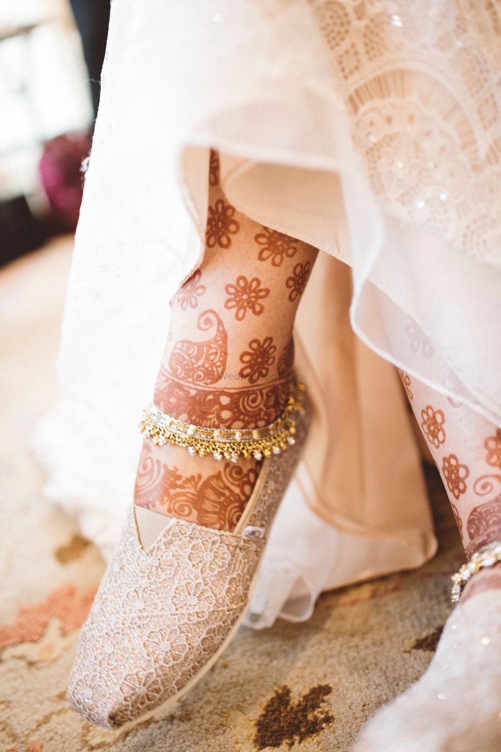 Photo of unique bridal shoes with pajeb