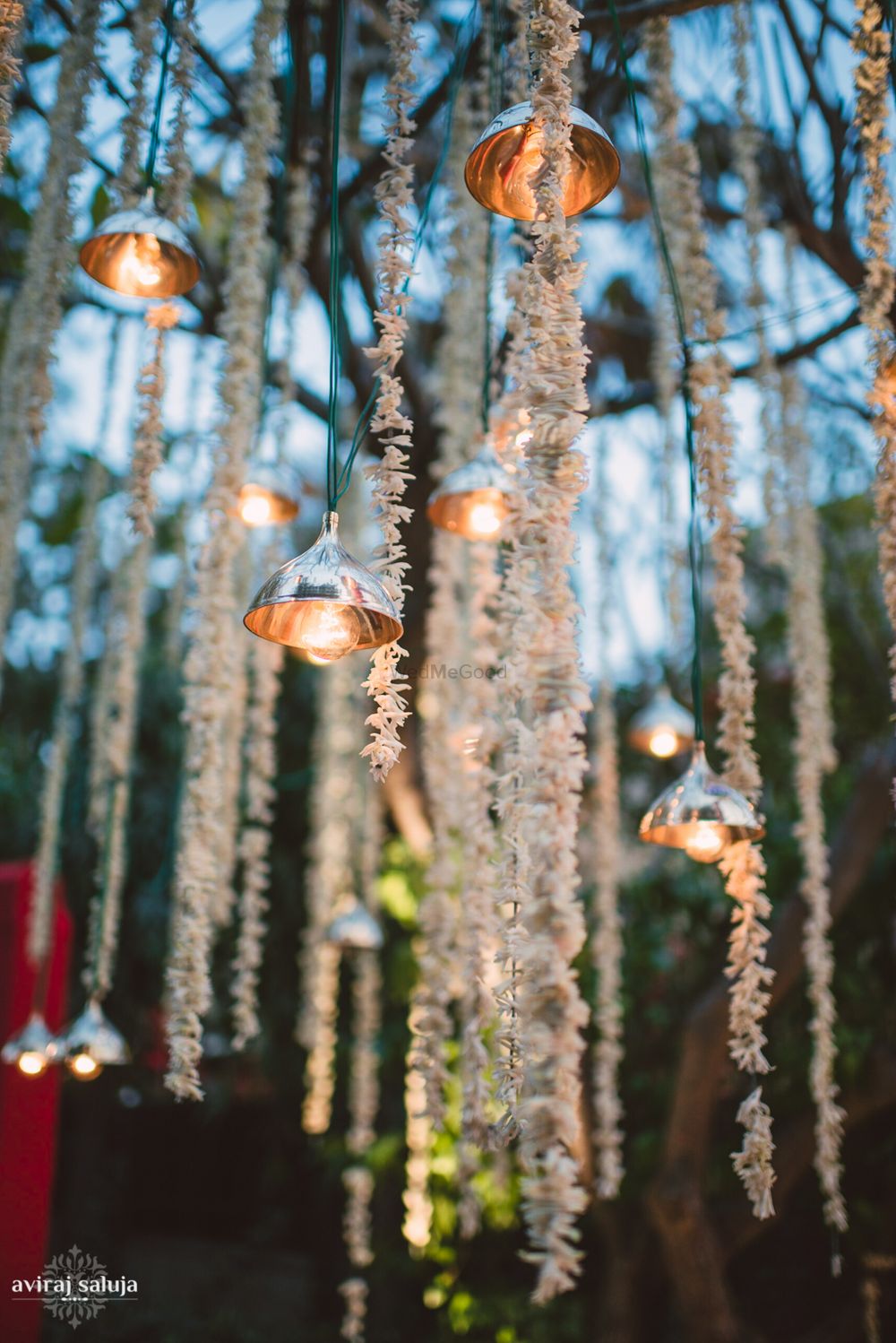 Photo of Floral Hanging Decor with Bulbs