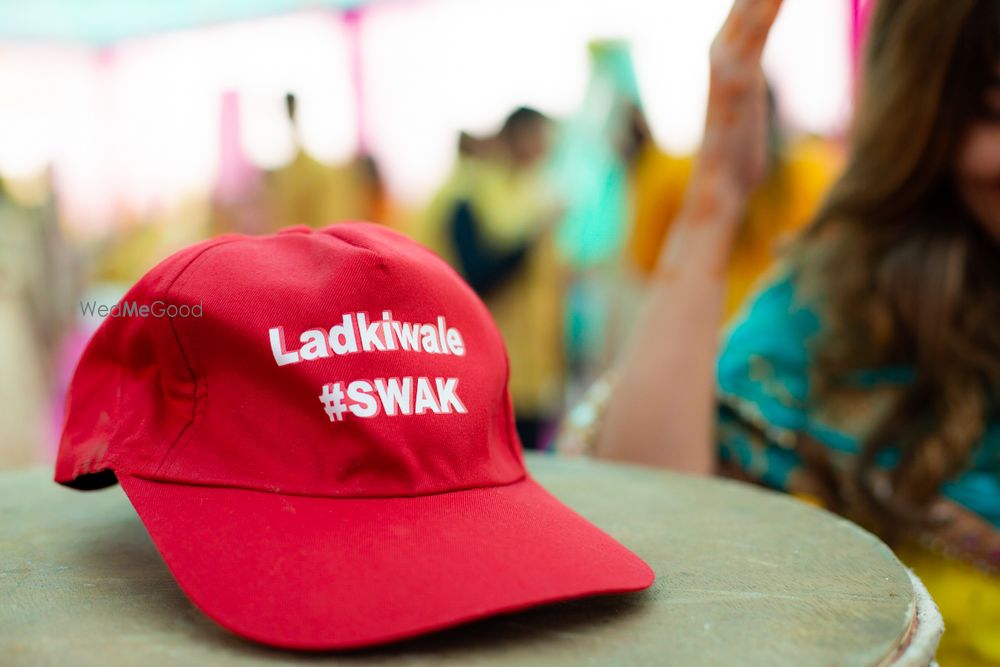 Photo of Wedding hashtag on personalised cap