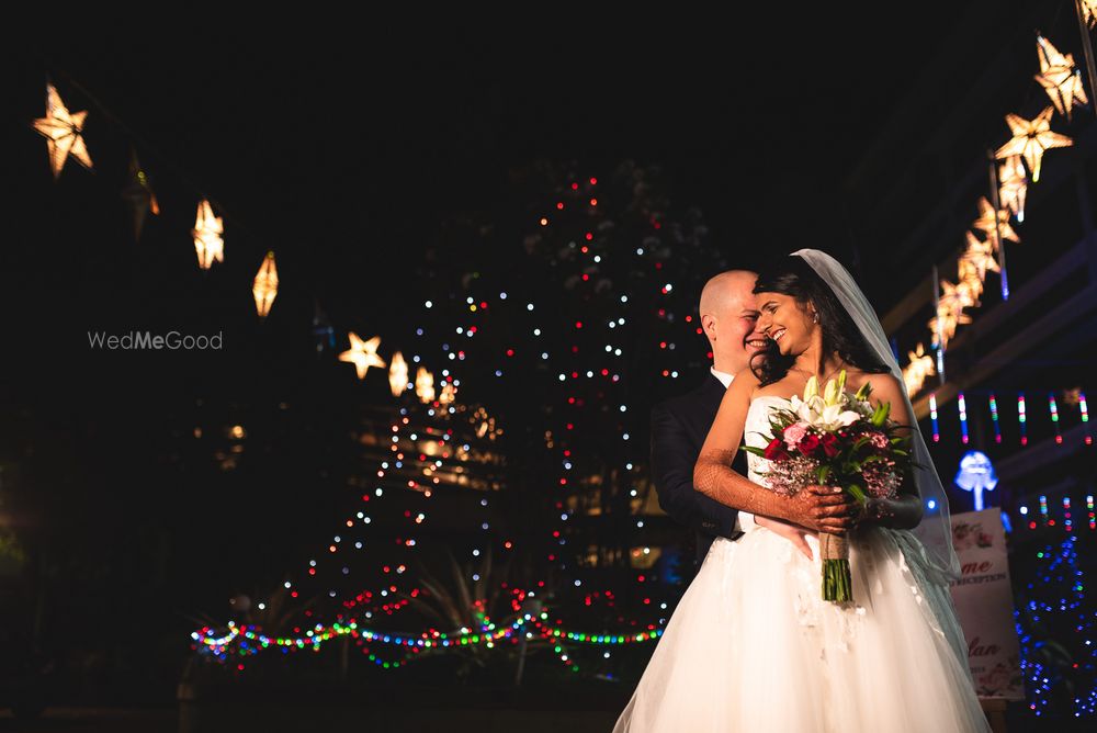 Photo of A radiant couple on their wedding having their own time.