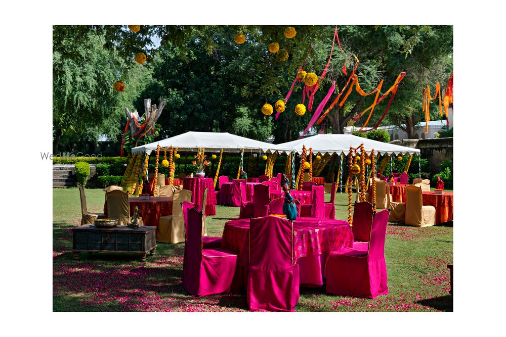 Photo From Beautiful Outdoor Mehendi setup at Jaipur - By Myra Events & Wedding Planners