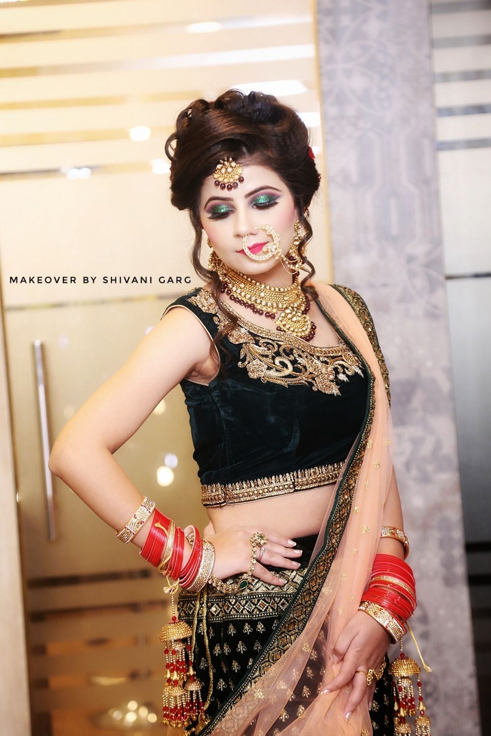 Photo From Bride in green smokey look - By Makeover by Shivani Garg
