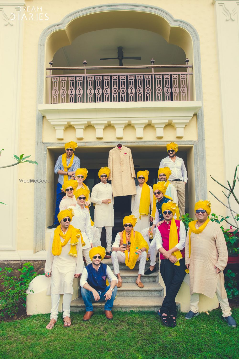 Photo of Groom portrait with groomsmen