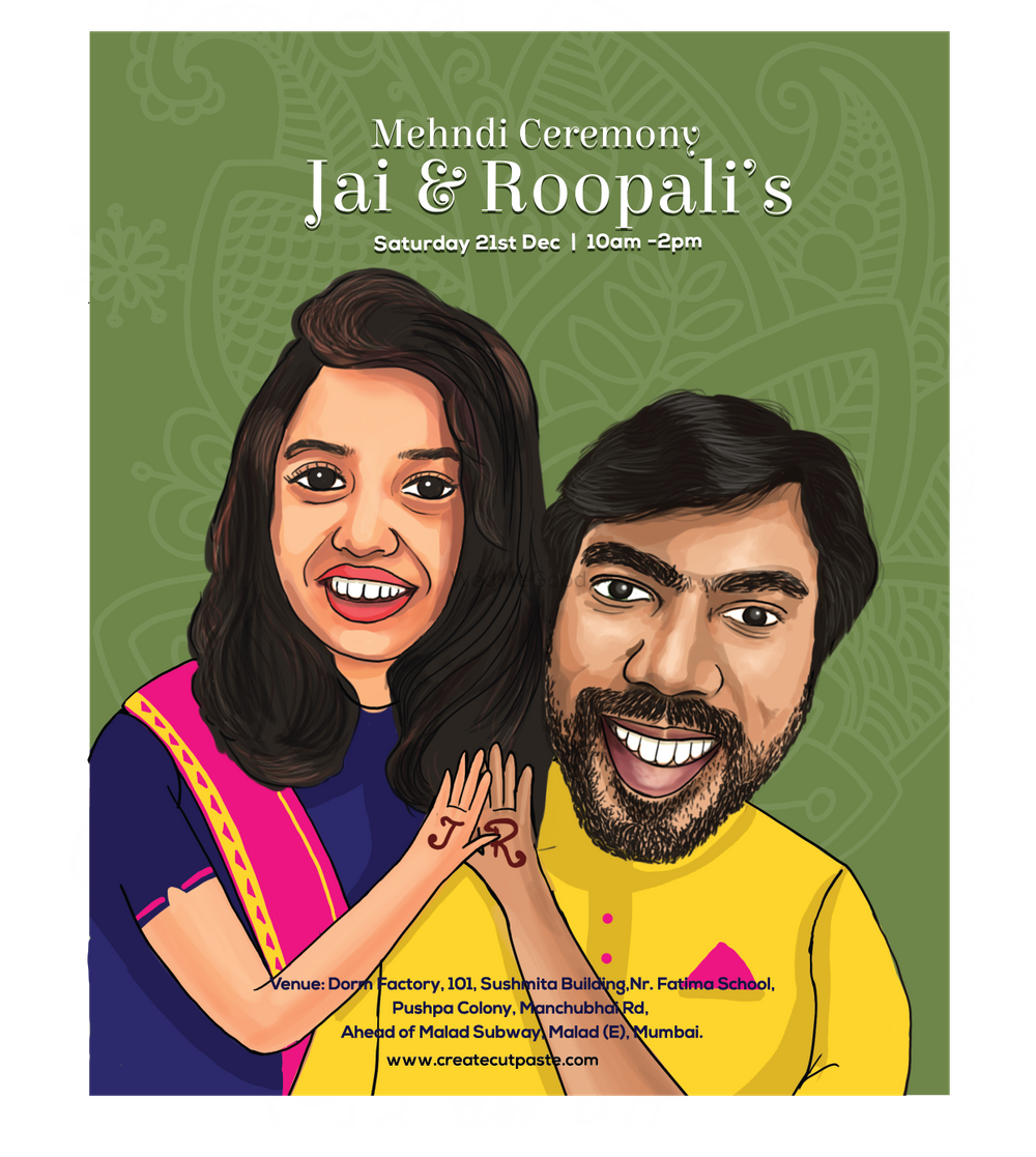 Photo From Roopali & Jai Caricature Invites - By Create Cut Paste
