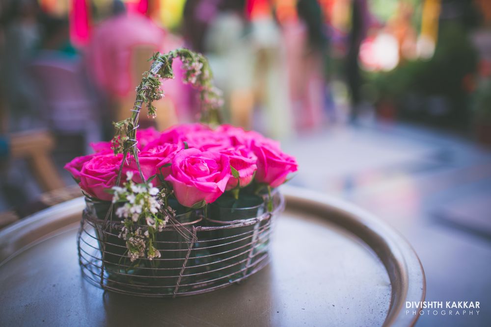 Photo of Pink Rose Basket Decor