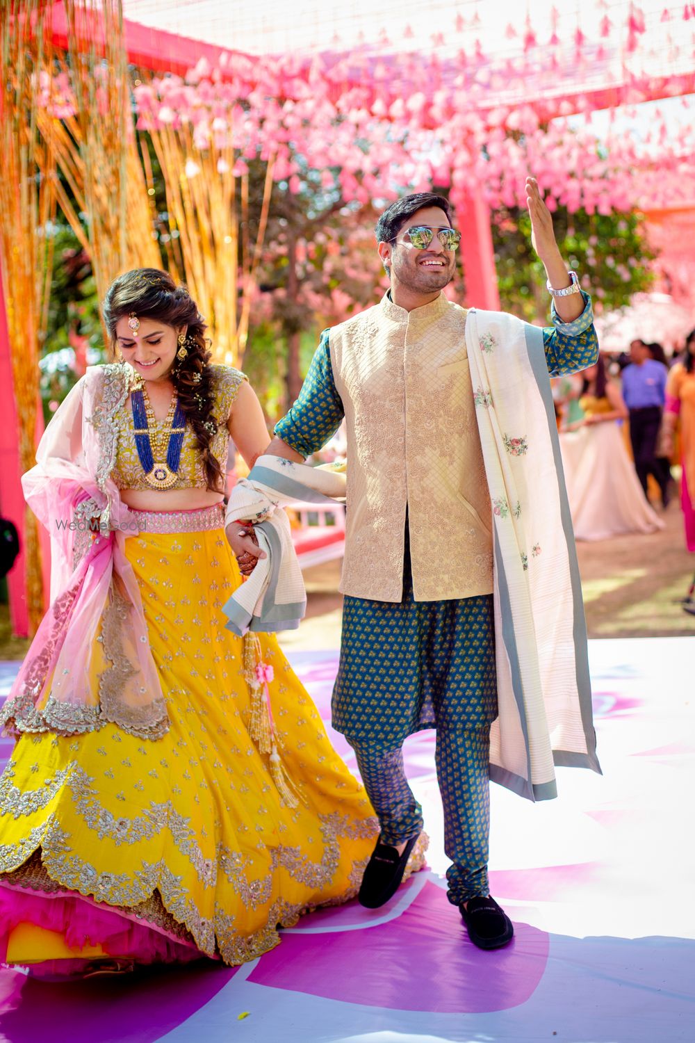 Photo of A couple enjoying on their mehndi day