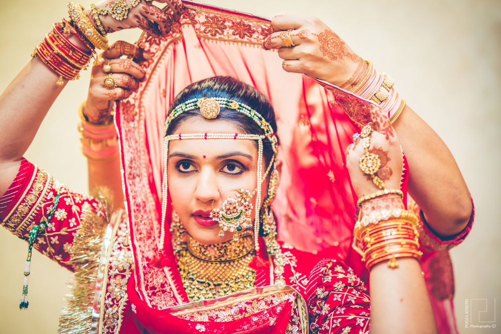 Photo of Gujarati bride, elaborate nosering