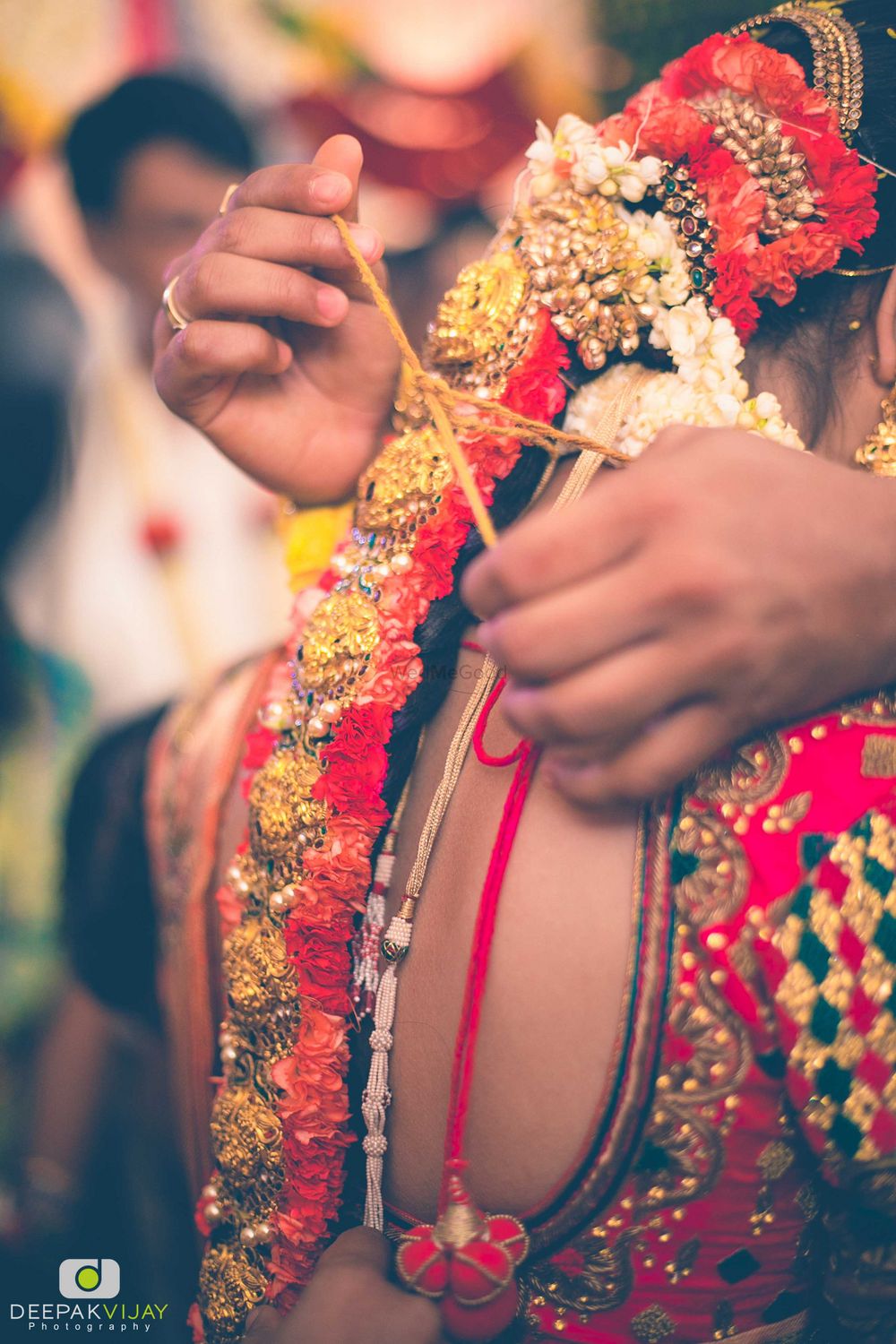 Photo of South Indian Bridal Portrait with Gajra Hair Braid