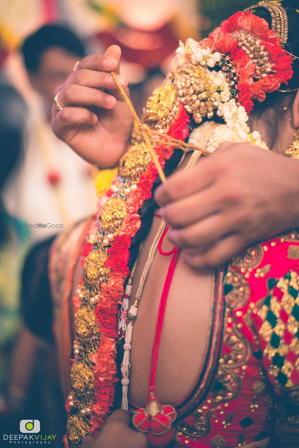 Photo of South Indian Bridal Portrait with Gajra Hair Braid