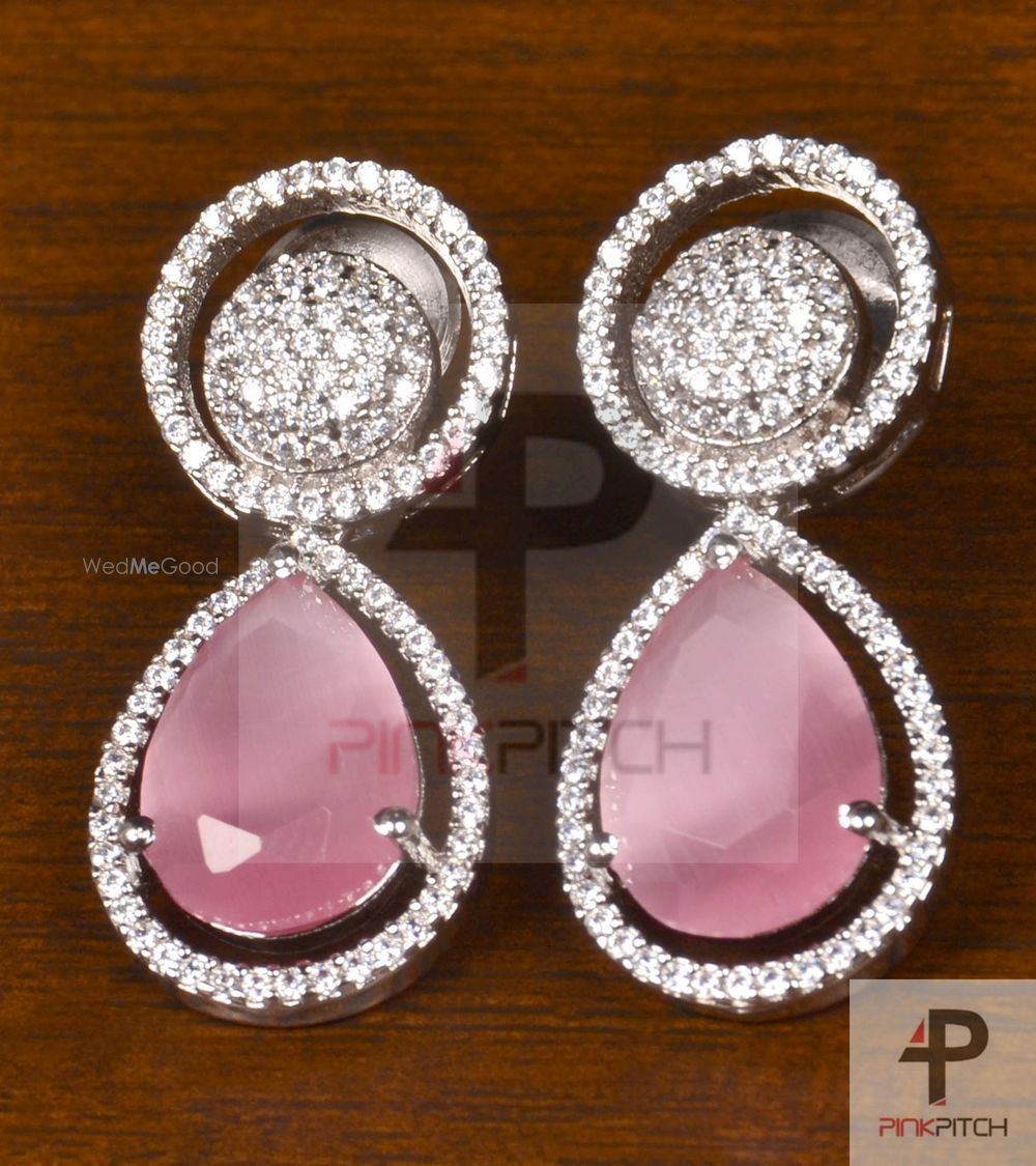 Photo From American Diamond and Semi precious Stone Embellished Earrings - By Pink Pitch