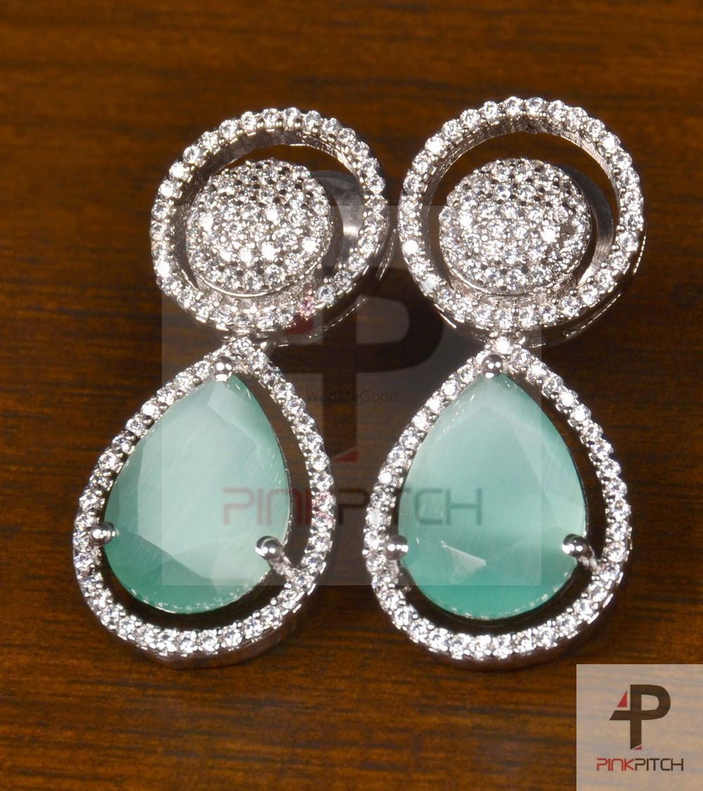 Photo From American Diamond and Semi precious Stone Embellished Earrings - By Pink Pitch