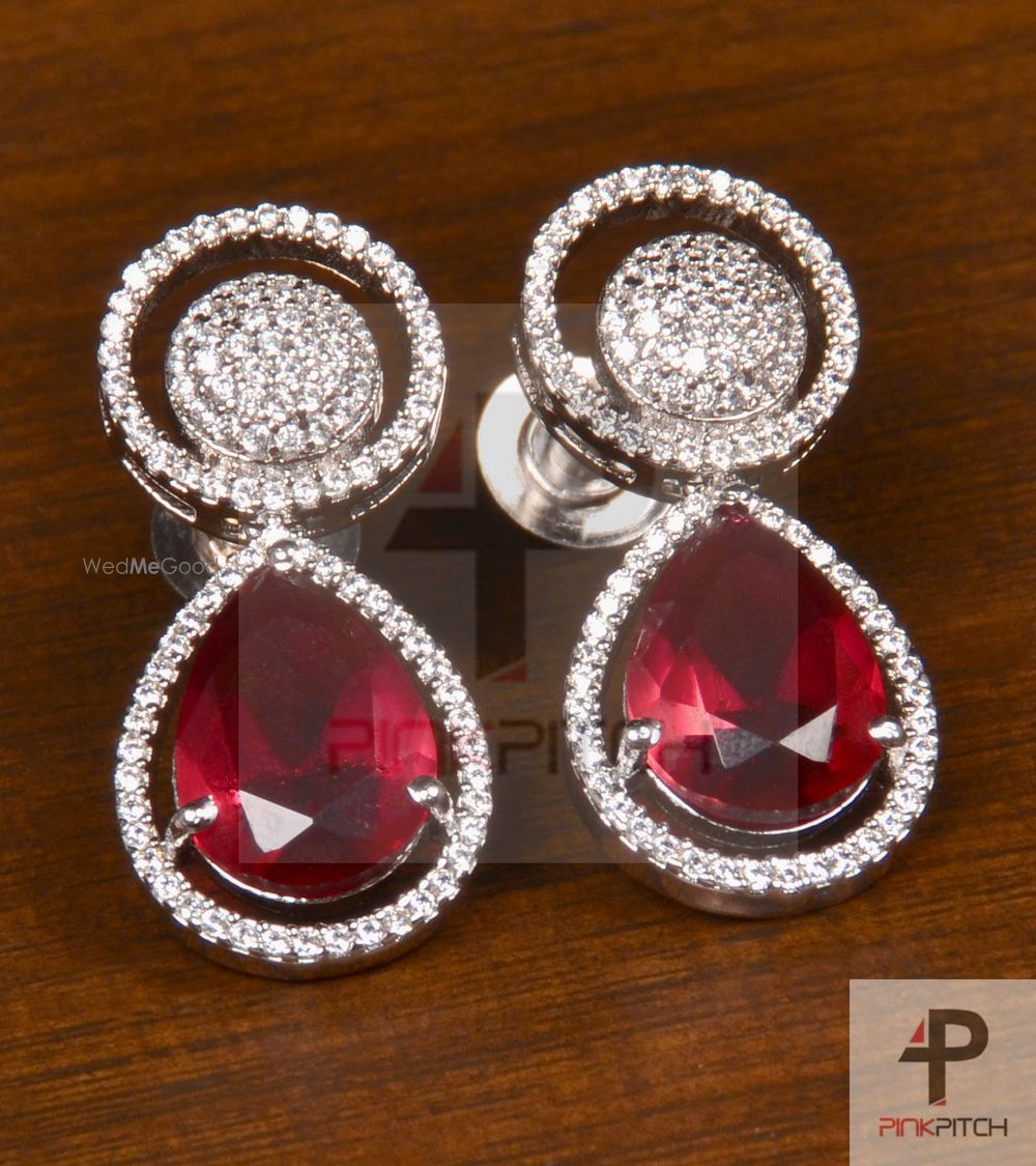 Photo From American Diamond and Semi precious Stone Embellished Earrings - By Pink Pitch