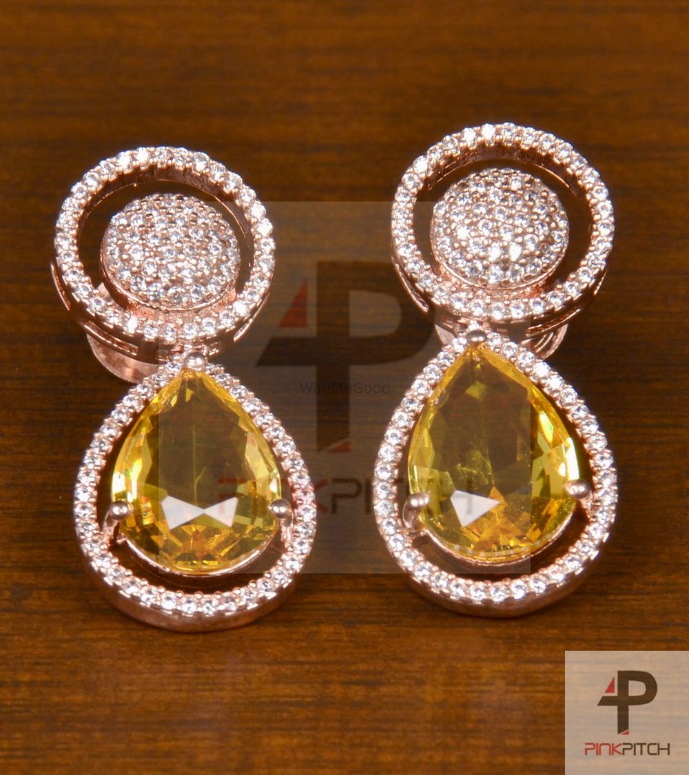 Photo From American Diamond and Semi precious Stone Embellished Earrings - By Pink Pitch