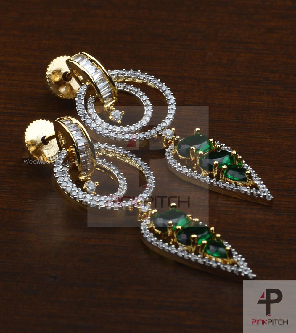 Photo From American Diamond and Semi precious Stone Embellished Earrings - By Pink Pitch