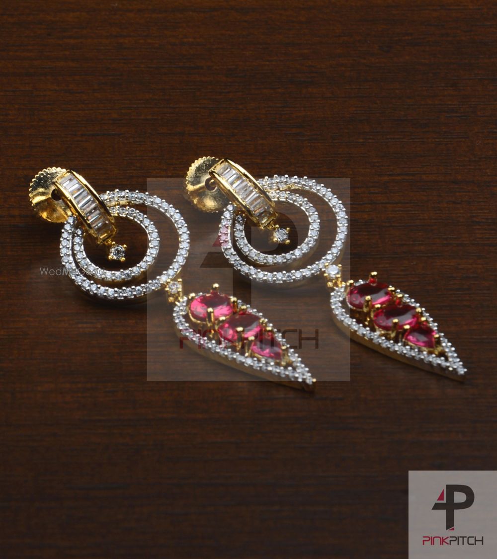 Photo From American Diamond and Semi precious Stone Embellished Earrings - By Pink Pitch