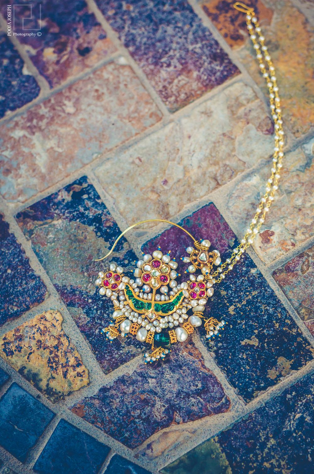 Photo of Nosering with beads and meenakari