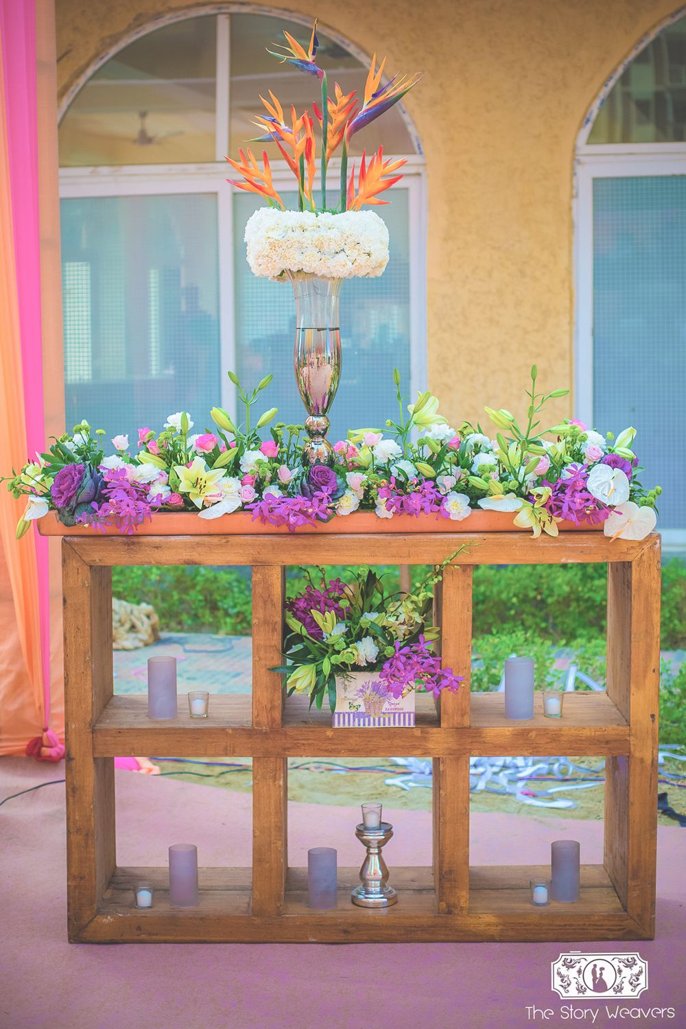 Photo of Floral Centerpiece with Candles