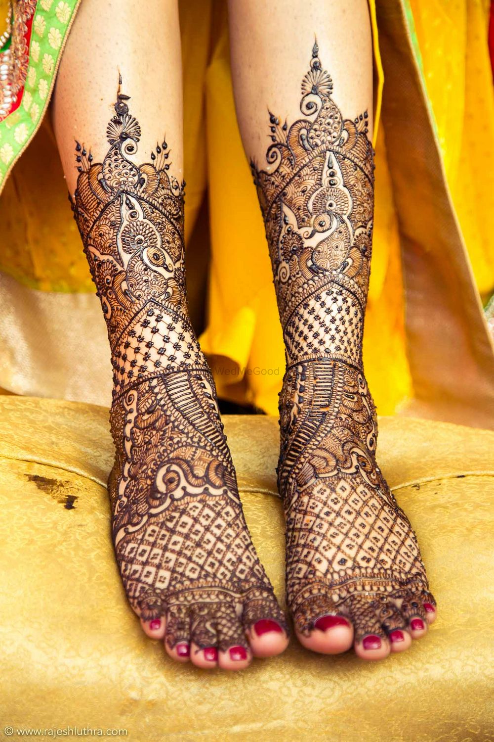 Photo of Bridal Feet Mehendi - Jaal Design